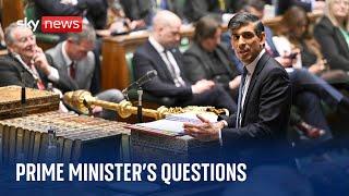 PMQs PM Rishi Sunak faces questions from MPs in the House of Commons