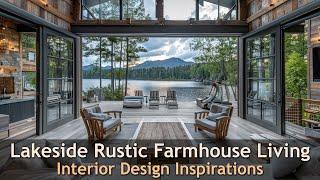 Embrace Lakeside Serenity Rustic Farmhouse Interior Design Inspirations
