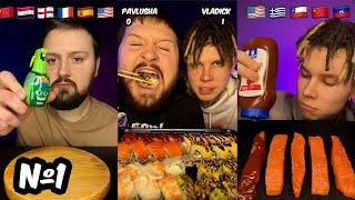 The Best Food Sketches from Sushi Monsters #1  MUKBANG  EATING  ASMR 