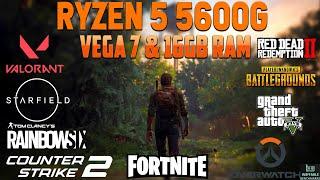 AMD Ryzen 5 5600G Vega 7 & 16GB RAM - Test in 25 Games in Late 2023 1366x768p