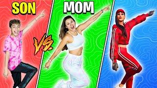 FORTNITE DANCES in REAL LIFE SON vs MOM