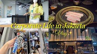 Corporate Life in Jakarta Vlog  Part of Whale Cloud Company ️ K-BBQ after work Office View 