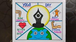International Yoga Day Drawing  Yoga Day Drawing  Yoga Drawing  Yoga Poster Drawing