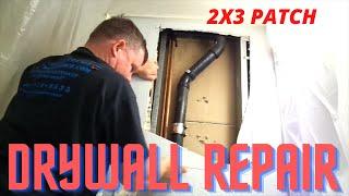 How to patch hole in wall after plumbing repair - How to drywall repair plumbing patch