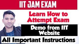 IIT JAM Exam  Learn to Attempt Exam online  CBT Mode Exam Demo  Mock Test for IIT JAM