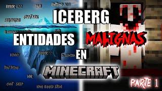 Iceberg de las ENTIDADES MALIGNAS de MINECRAFT - nivel de peligro miedo dañoetc