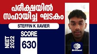 Factor that helped in the exam  STEFFIN K XAVIER Brilliant  Best Medical Entrance Coaching Centre