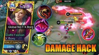 X.BORG NEW HYPER SUSTAIN BUILD DESTROY URANUS IN EXP LANE EASILY  X.BORG BEST BUILD 2024  MLBB