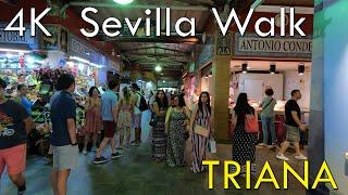 4k Triana Walk - Seville Virtual Walking Tour 2022 Spain