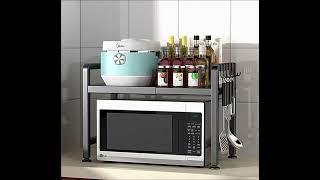 Adjustable Steel Microwave Stand Kitchen Organizer