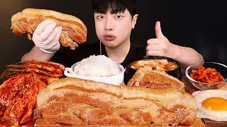 SUB야들야들 대왕통수육 먹방  ft. 보쌈김치 된장찌개 밥도둑 집밥한식 리얼사운드 Whole Pork Belly mukbang asmr