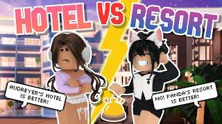 Hotel VS Resort CHALLENGE in Bloxburg  WITH @AudreyER   Bloxburg Challenges