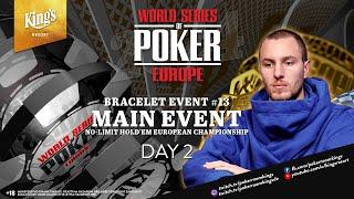  Tag 2 des €10.350 WSOP Europe 2024 NLH Main Events #13 live aus dem Kings  ️Hachi