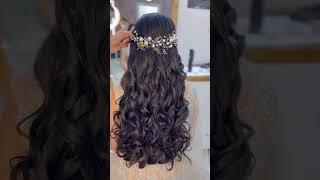 Cute bride hairstyle  wedding hairstyles  hair tutorial  hair accessories #shorts