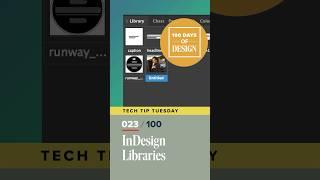 Using InDesign Libraries  Day 23 of 100 Days of Design  #shorts