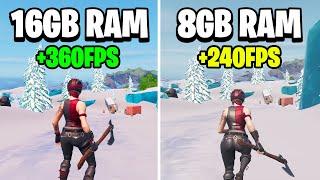 8GB RAM VS 16GB RAM Fortnite Chapter 4 Season 3 l 1080p *GTX1650*