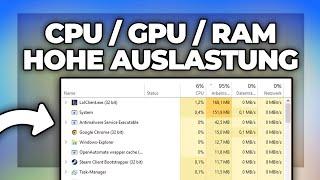 Hohe CPU RAM oder Festplatten Auslastung - Problembehebung  Windows 10  11 - Deutsch PC