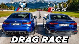 BMW M3 Competition vs. Audi RS5  DRAG RACE  Daniel Abt