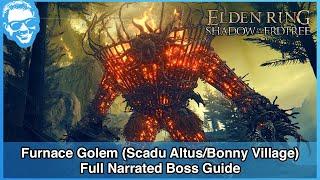 Furnace Golem Scadu Altus  Bonny Village - Full Narrated Boss Guide - Elden Ring 4k HDR