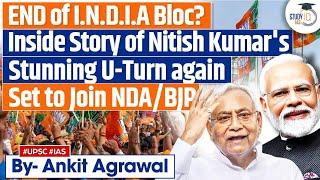 Bihar CM Nitish Kumar To Join BJP Again?  Bihar Political Crisis  UPSC GS2