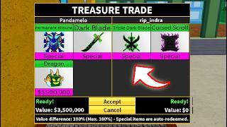 Blox Fruits Buying rip_indra Dark Blade with INSANE Trade