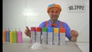 Blippi Painting Giveaway  Learn Colors With Paint