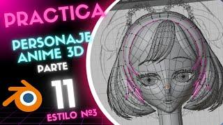 【Blender 3.2.1】Practica de Creacion de personaje anime 3dEstilo Nº3Parte 11