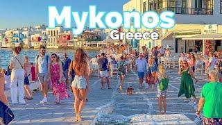 Mykonos Greece  - Summer 2022 - 4K 60fps HDR - 7 Hours Walking Tour