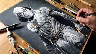 Drawing Moon Knight - Time-lapse  Artology