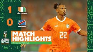 HIGHLIGHTS  Côte dIvoire  DR Congo  #TotalEnergiesAFCON2023 - Semi Finals