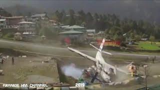 Lukla Airport  Dangerous airport compilation  Bad days at work  Airplane crash compilation