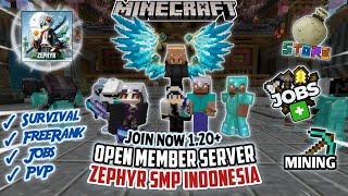 OPEN MEMBER SERVER MCPE SURVIVAL 1.20 INDONESIA 2024 TERBARU - MINECRAFT PE SERVER INDONESIA