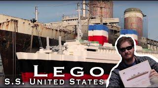 HistoBricks - SS UNITED STATES in LEGO building time-lapse and review