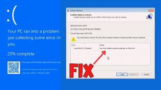 You Must Enable System Protection - How to Fix Guide