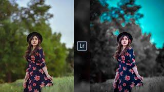 Lightroom Aqua and Black effect photo editing tutorial  Aqua and Black Tone DNG Presets Free 