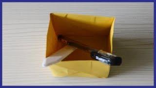 How To Make A Paper Pen Box - Origami Pen Box - Paper Activity