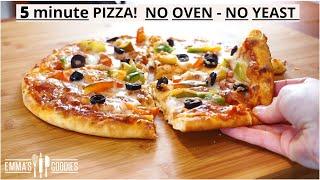 5 Minute NO OVEN  NO YEAST PIZZA Lockdown Pizza Recipe