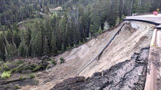 Catastrophically failed Wyomings Teton Pass closed due to mudslide