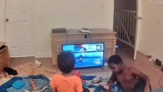 Kids break tv