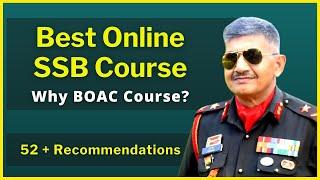 Best Online SSB Course  Why Choose BOAC? Individual Assessment  52+ Recommendations #ssb #cds #nda