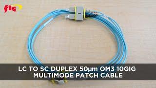 LC to SC Duplex 50µm OM3 10Gig Multimode Patch Cable - X8LYM2FISC