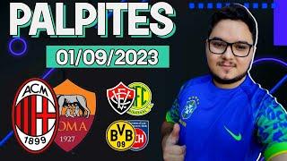 PALPITES DE FUTEBOL DO DIA 01 09 2023 + BILHETES PRONTO