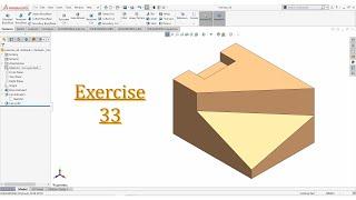  SOLIDWORKS  Beginners Tutorial  Exercise - 33  with narration.