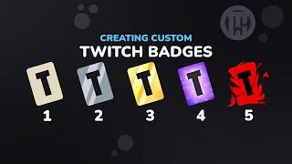 How to create SIMPLE Twitch sub badges  YouTube Gaming badges - UNCUT Tutorial