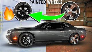 Challenger RT Wheels Painted in Gloss Black DIY