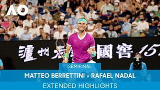 Matteo Berrettini v Rafael Nadal Extended Highlights SF  Australian Open 2022