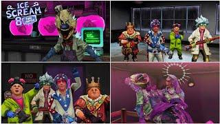 Ice Scream 8 All Kids & Villains With Max Skins Full Gameplay