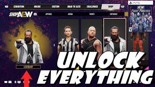 How To Unlock EVERYTHING In AEW FIGHT FOREVER The FASTEST GET ALL UNLOCKABLES FAST