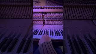 One-handed piano noodling.