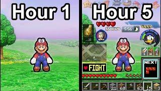 Mario Speedrun but every 5 minutes the HUD gets worse